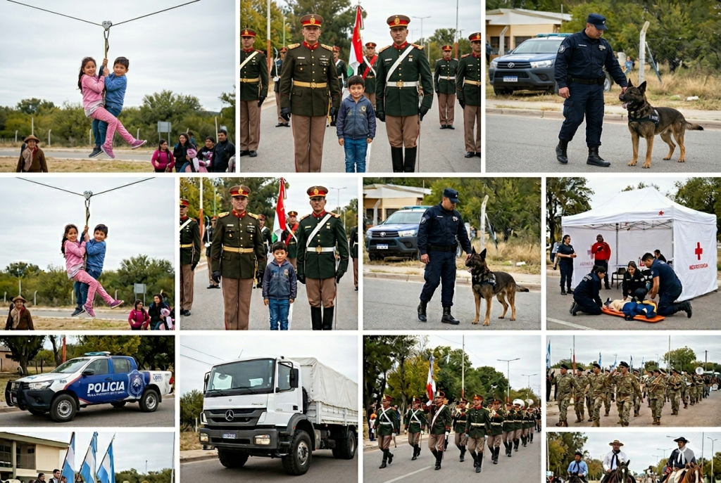 Con tirolesa, palestra y bandas en vivo, el Ejército Argentino realiza una gran "Jornada de Puertas Abiertas" en La Rioja - Medios Provincia